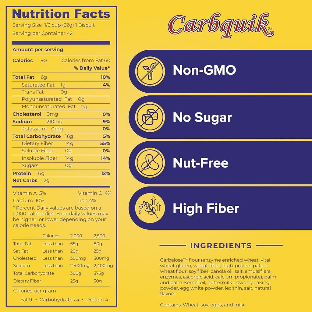 Carbquik Baking Mix, 3 Lb (48 Oz) (Pack of 1) Carbquik Baking Mix, 3 Lb (48 Oz) (Pack of 1)