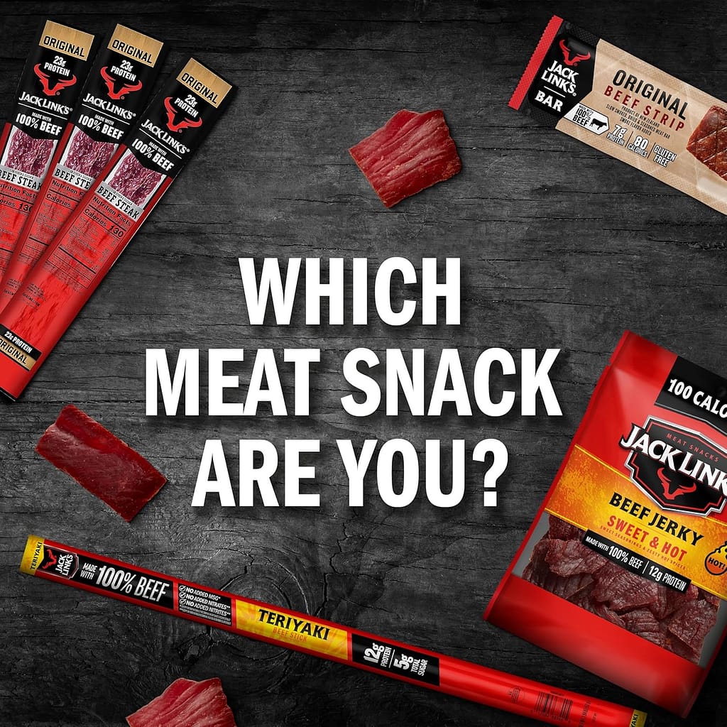 Jack Links Beef Sticks, Original Zero Sugar – Protein Snack, Meat Stick with 5g of Protein, Meat Snack Sticks Made with 100% Beef, Keto Paleo Diet Friendly, Individually Wrapped – 0.92 Oz. (20 Count) Jack Links Beef Sticks, Original Zero Sugar – Protein Snack, Meat Stick with 5g of Protein, Meat Snack Sticks Made with 100% Beef, Keto Paleo Diet Friendly, Individually Wrapped – 0.92 Oz. (20 Count)