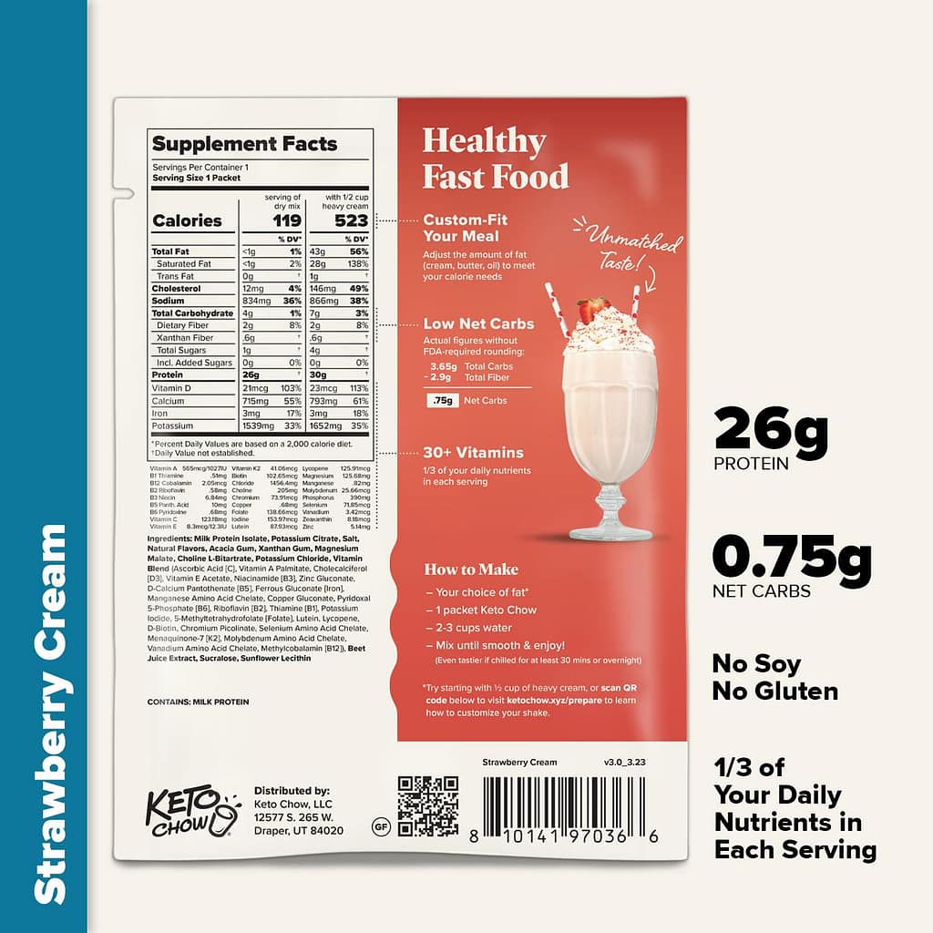 Keto Chow Essentials Kit - Keto Meal Replacement Shake Powder - Nutritionally Complete - Low Carb Shakes - Delicious Easy Meal Substitute - Protein Rich Keto Food You Choose The Fat - Single Meal Keto Chow Essentials Kit - Keto Meal Replacement Shake Powder - Nutritionally Complete - Low Carb Shakes - Delicious Easy Meal Substitute - Protein Rich Keto Food You Choose The Fat - Single Meal