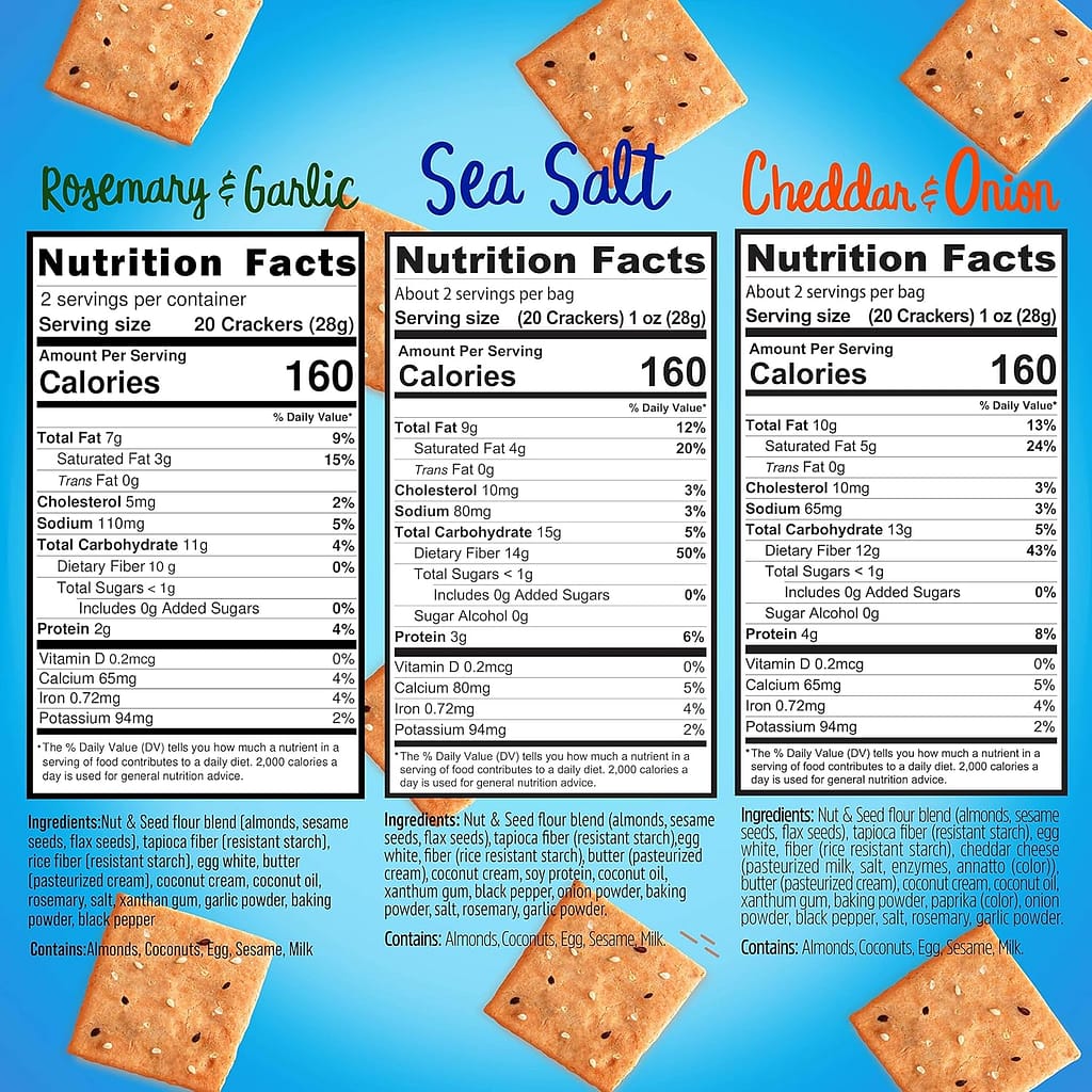 keto snacks Keto Crackers chips (variety) low carb Crackers Almond flour. Low carb snack keyto cracker zero carbs snacks no sugar, 0 no carbs sugar free snack high fiber. Low-carb food keto snacks Keto Crackers chips (variety) low carb Crackers Almond flour. Low carb snack keyto cracker zero carbs snacks no sugar, 0 no carbs sugar free snack high fiber. Low-carb food