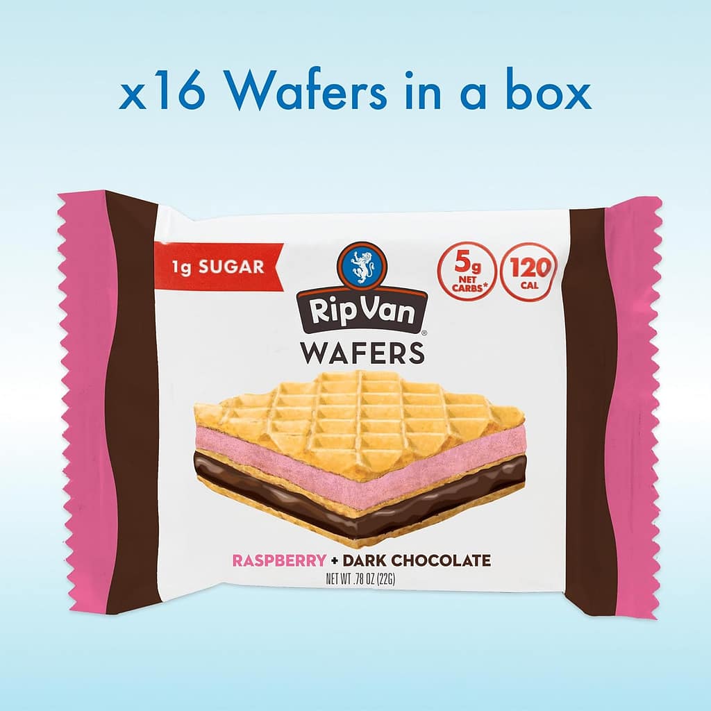 Rip Van Chocolate Hazelnut Wafer Cookies, Keto, Non-GMO, Healthy Snacks, Low Carb Low Sugar (2g), Low Calorie, Vegan, 16 Count Rip Van Chocolate Hazelnut Wafer Cookies, Keto, Non-GMO, Healthy Snacks, Low Carb Low Sugar (2g), Low Calorie, Vegan, 16 Count