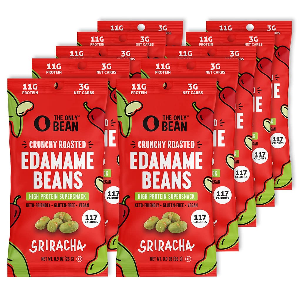 The Only Bean Crunchy Dry Roasted Edamame Snacks (Sea Salt), Keto Snack Food, High Protein (11g) Healthy Snacks, Low Carb Gluten Free Office Vegan Food 100 Calorie Snack Pack, 0.9oz 10 Pack The Only Bean Crunchy Dry Roasted Edamame Snacks (Sea Salt), Keto Snack Food, High Protein (11g) Healthy Snacks, Low Carb Gluten Free Office Vegan Food 100 Calorie Snack Pack, 0.9oz 10 Pack