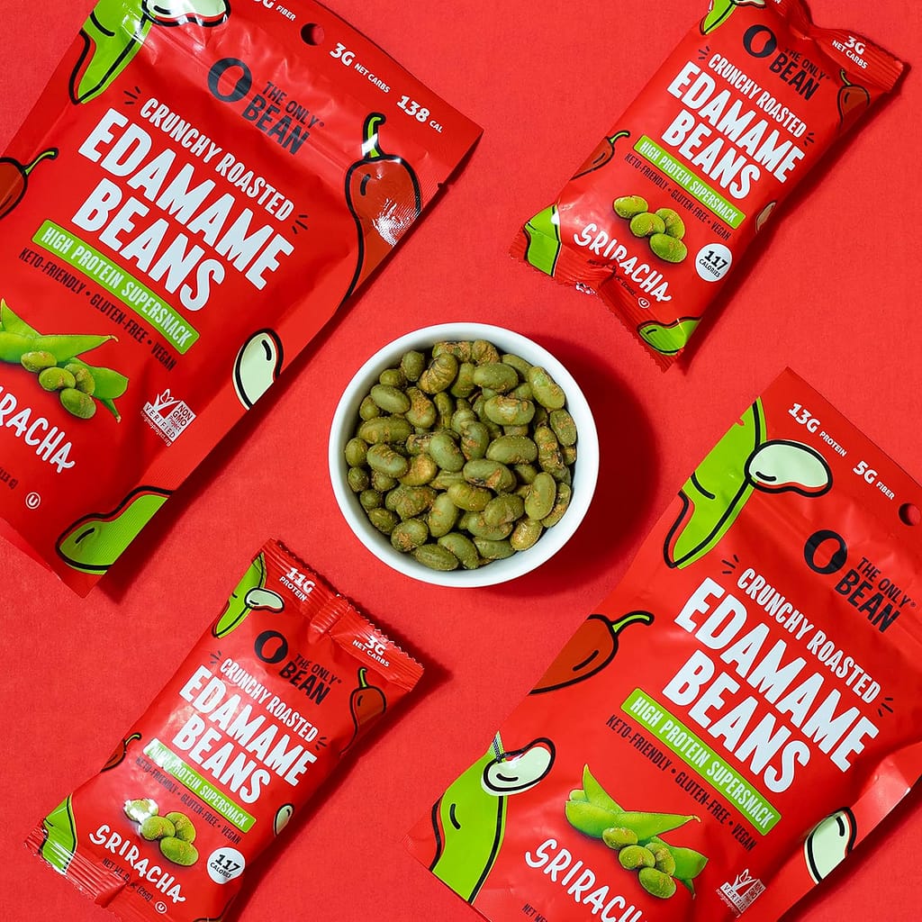 The Only Bean Crunchy Roasted Edamame - Healthy Snacks for Adults and Kids (Variety Pack), Low Calorie Carb Keto Snack Food, Vegan Gluten Free High Protein Snacks (11g), Office Snack, 0.9oz 24 pack The Only Bean Crunchy Roasted Edamame - Healthy Snacks for Adults and Kids (Variety Pack), Low Calorie Carb Keto Snack Food, Vegan Gluten Free High Protein Snacks (11g), Office Snack, 0.9oz 24 pack
