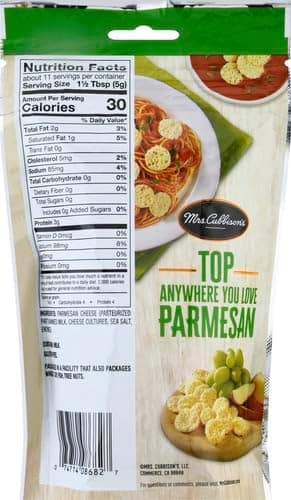 Mrs. Cubbisons Cheese Crisps - 100% Real Cheese, Keto Friendly, Great for Snacking and Salad Topper - Parmesan Flavor, 1.98 Ounce (Pack of 1) Mrs. Cubbisons Cheese Crisps - 100% Real Cheese, Keto Friendly, Great for Snacking and Salad Topper - Parmesan Flavor, 1.98 Ounce (Pack of 1)