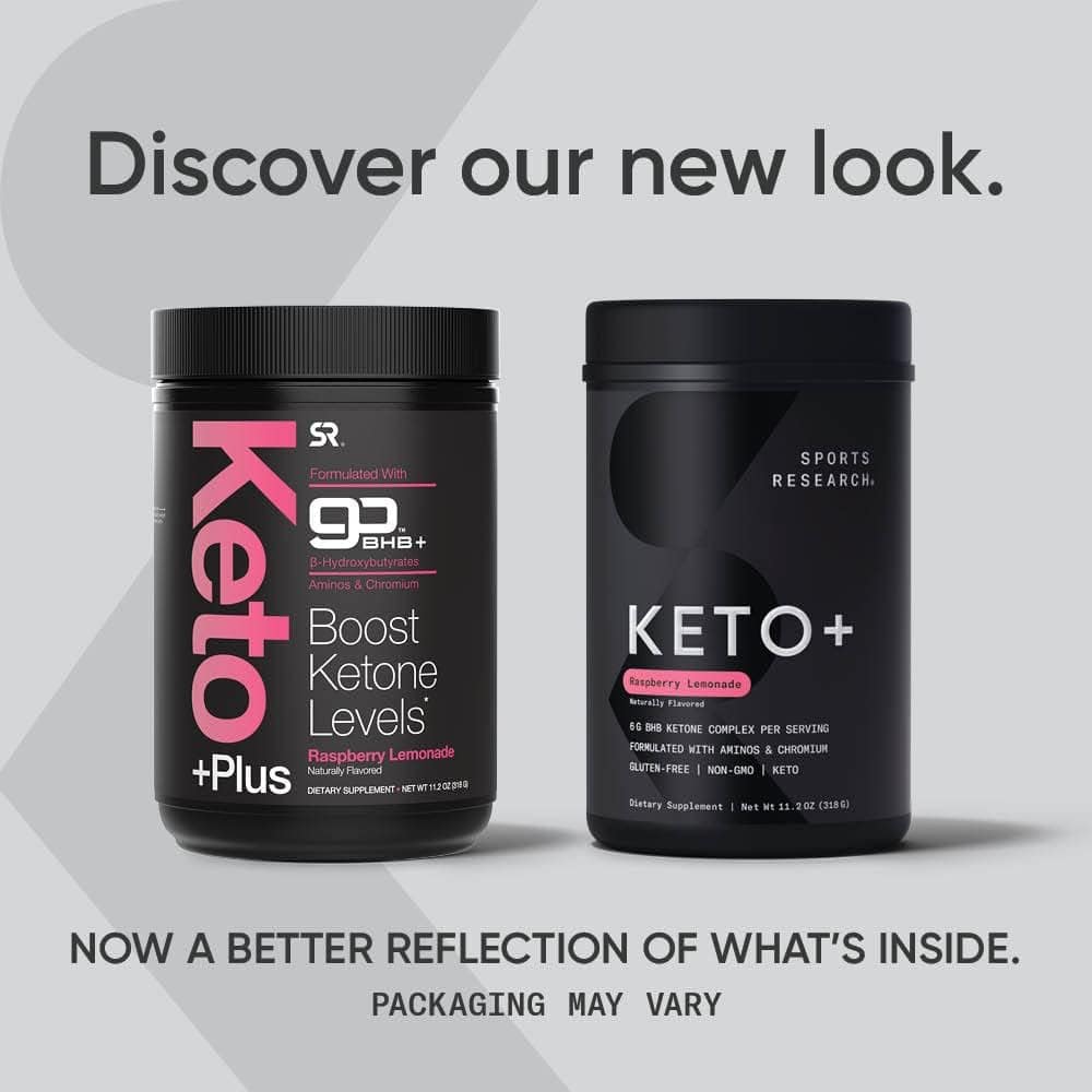 Sports Research Keto Plus Exogenous Ketones with goBHB - 30 Servings | Keto Electrolyte Powder for Hydration, Energy, Focus Ketosis | Keto Certified, Vegan Friendly (Raspberry Lemonade) Sports Research Keto Plus Exogenous Ketones with goBHB - 30 Servings | Keto Electrolyte Powder for Hydration, Energy, Focus Ketosis | Keto Certified, Vegan Friendly (Raspberry Lemonade)
